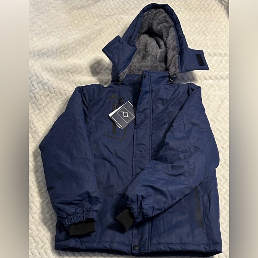 Kids Blue Thick Waterproof Winter Jacket